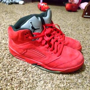 SUADE JORDAN 5 RETRO BG RED